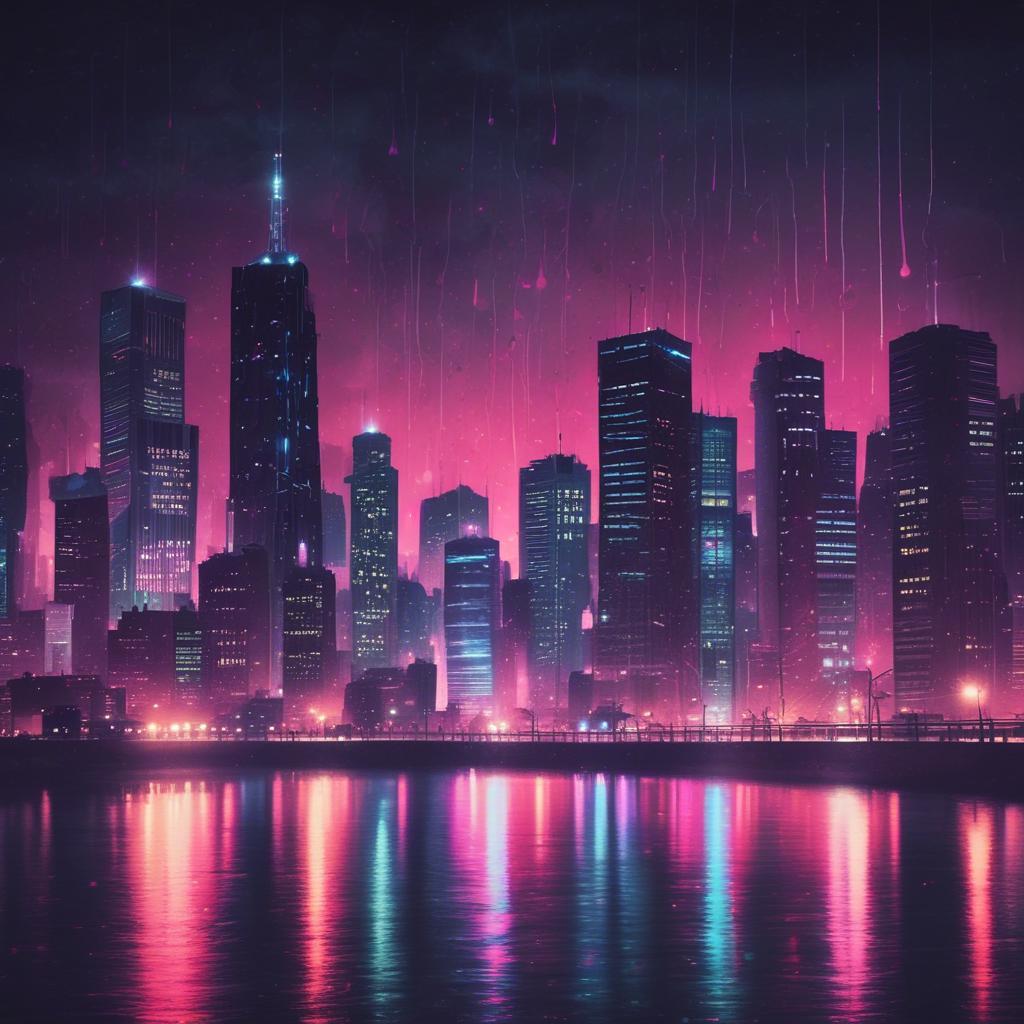 激しい雨の中で